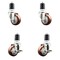 Service Caster 3 Inch 316SS Maroon Poly Swivel 1-7/8 Inch Expanding Stem Caster Brake SCC, 2PK SS316EX20S314-PPUB-MRN-2-TLB-2-178 - alternate 1
